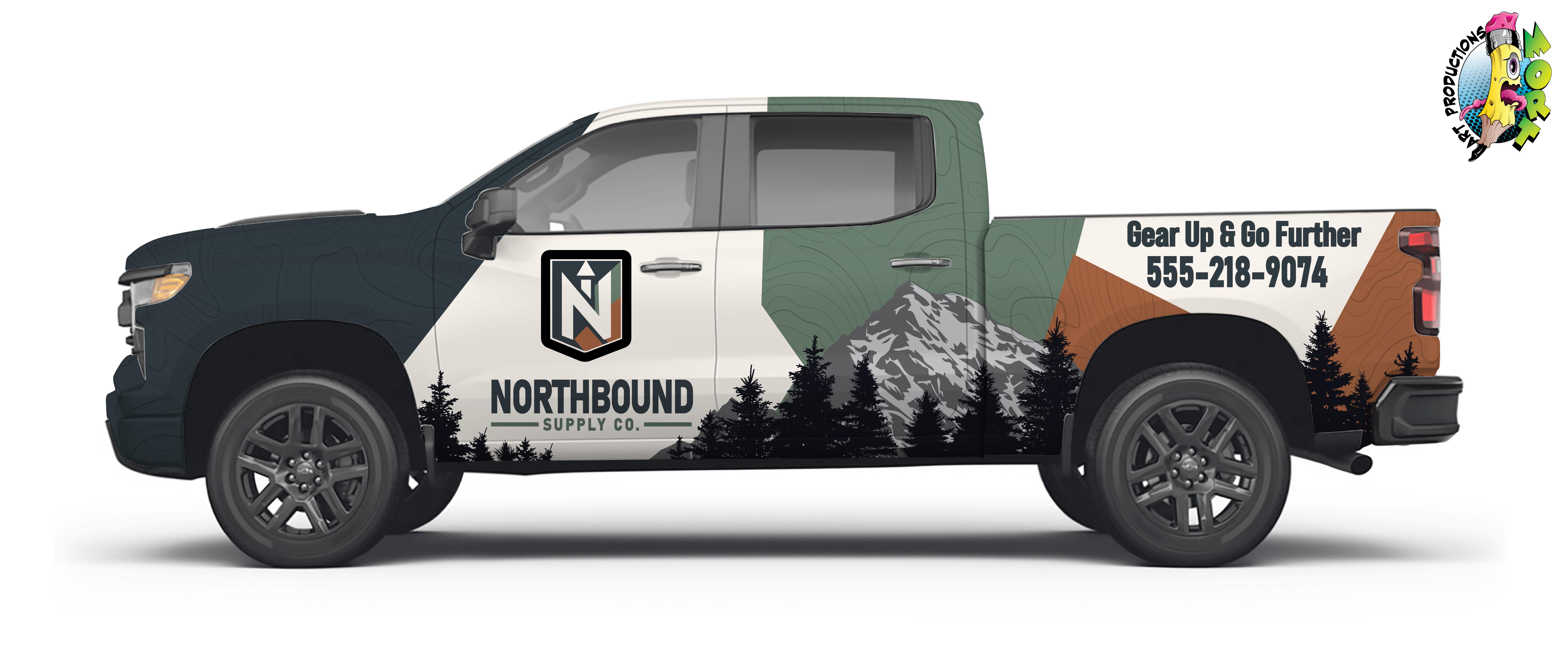 North Bound wrap driver side view